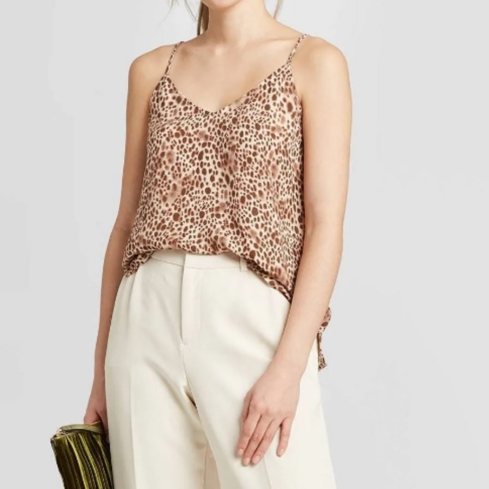A New Day women’s brown leopard print size S Cami